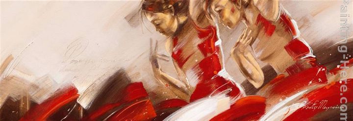 Spirit of Dance II painting - Kitty Meijering Spirit of Dance II art painting